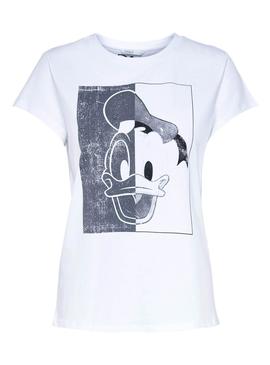 Camiseta Only Donald Daisy Blanco para Mujer