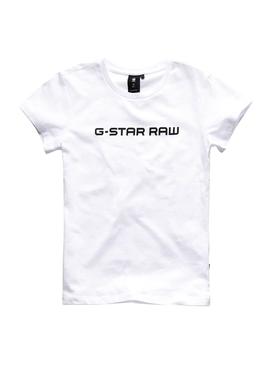 Camiseta G Star Basic Blanco para Niña