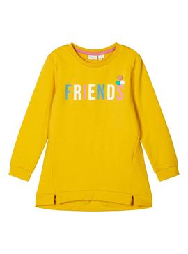 Sudadera Name It Flaschool Amarillo para Niña