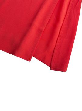 Vestido Tommy Jeans Buttonhole Rojo Mujer
