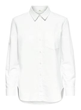 Camisa Only Hally Oxford Blanco para Mujer
