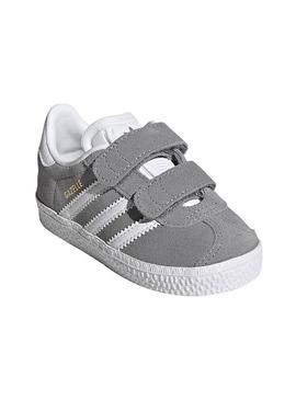 Zapatillas Adidas Gazelle Mini Gris y Niño