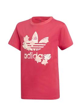 Camiseta Adidas Flowers Rosa para Niña