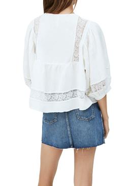 Blusa Pepe Jeans Sophie Blanco para Mujer