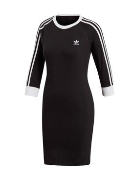 Vestido Adidas 3 Stripes Negro Mujer