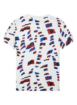 Camiseta Tommy Hilfiger Multi Flag Blanco 