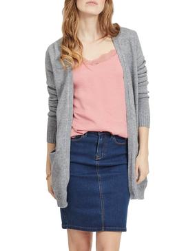 Chaqueta Vila Viril Gris para Mujer