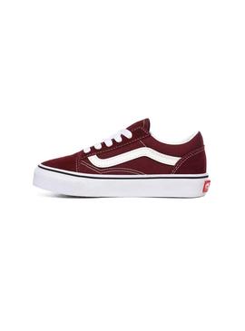 Zapatillas Vans Old Skool Granate para Niño y Niña
