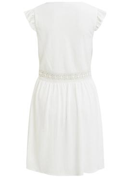 Vestido Vila Vipetra Blanco Mujer 