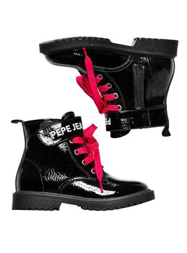 Botas Pepe Jeans Hatton Charol Negro Para Niña