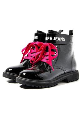 Botas Pepe Jeans Hatton Charol Negro Para Niña