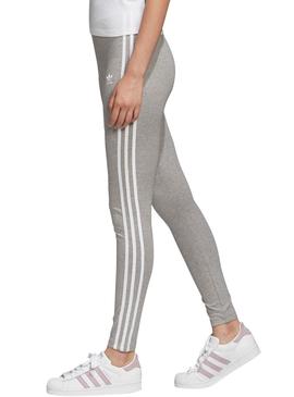 Legging Adidas 3 Stripes Gris para Mujer