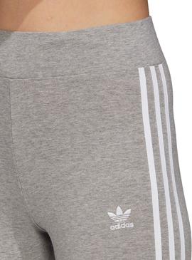 Legging Adidas 3 Stripes Gris para Mujer