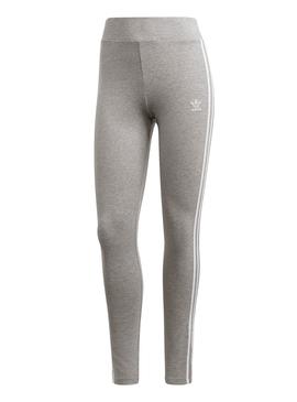 Legging Adidas 3 Stripes Gris para Mujer