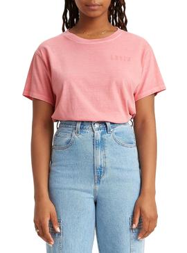 Camiseta Levis Varsity Serif Rosa para Mujer