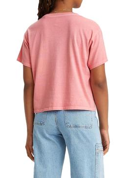 Camiseta Levis Varsity Serif Rosa para Mujer