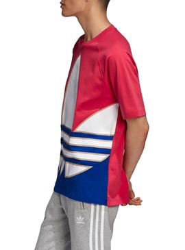 Camiseta Adidas Big Trefoil Colorblock Rosa Hombre