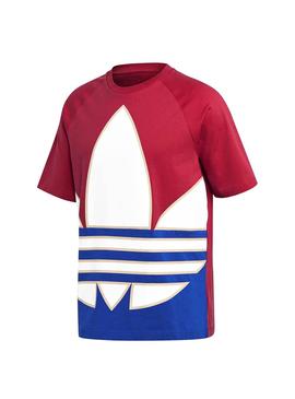 Camiseta Adidas Big Trefoil Colorblock Rosa Hombre