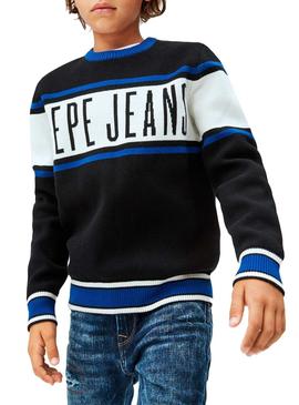 Jersey Pepe Jeans Deportivo Negro Niño