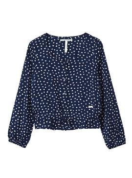 Blusa Pepe Jeans Susan Azul Para Niña