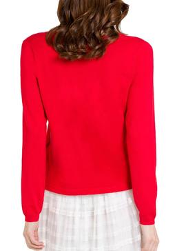 Chaqueta Naf Naf Botones Pedrería Rojo Para Mujer