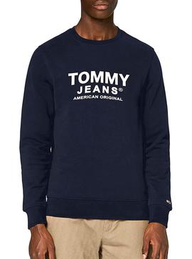 Sudadera Tommy Jeans American Original Azul Hombre
