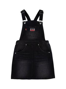 Peto Vaquero Levis Negro Para Niña