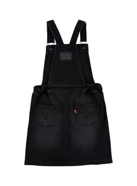 Peto Vaquero Levis Negro Para Niña