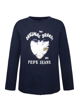 Camiseta Pepe Jeans Lara Marino Para Niña