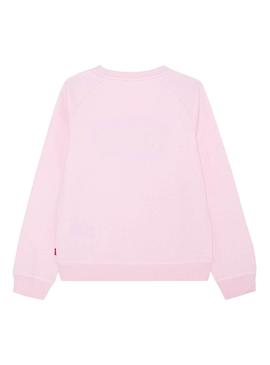 Sudadera Levis Rosa Logo Para Niña