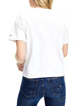 Camiseta Tommy Jeans Modern Logo Blanco para Mujer
