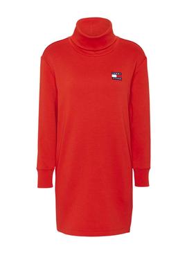 Vestido Tommy Jeans Mock Rojo para Mujer