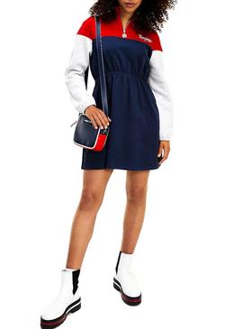Vestido Tommy Jeans Colorblock Mock para Mujer