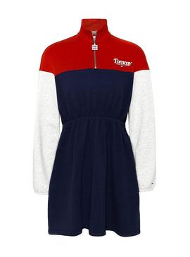 Vestido Tommy Jeans Colorblock Mock para Mujer