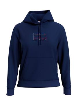 Sudadera Tommy Jeans Outline Azul Marino Mujer
