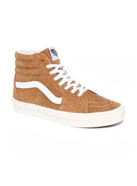 Zapatillas Vans SK8-HI Piel Camel Hombre y Mujer