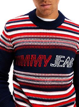 Jersey Tommy Jeans Structure Mix Azul para Hombre