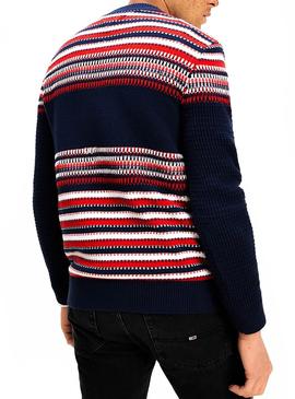Jersey Tommy Jeans Structure Mix Azul para Hombre