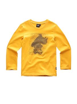 Camiseta G Star Raw Rino Amarillo para Niño