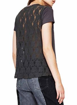 Camiseta Pepe Jeans Linsey Gris Para Mujer