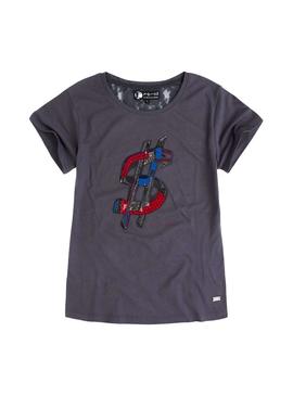 Camiseta Pepe Jeans Linsey Gris Para Mujer