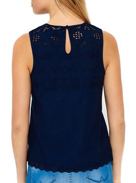 Top Superdry Broderie Azul