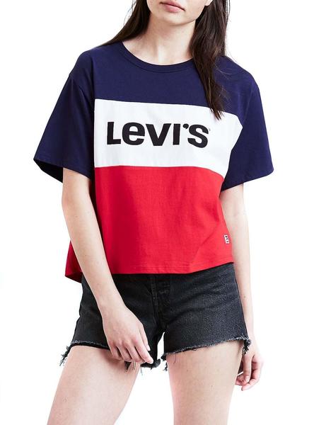 Camiseta Levis Colorblock Para Mujer