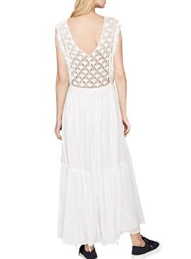 Vestido Pepe Jeans Azu Blanco Mujer