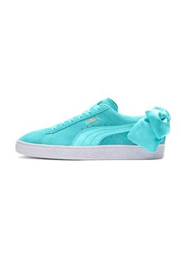 Zapatillas Puma Suede Bow Turquesa