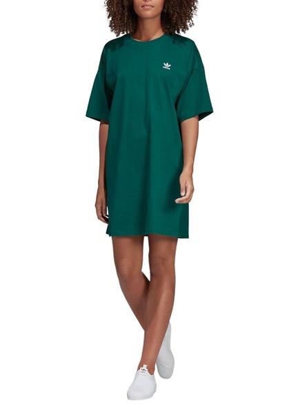 respirar Excursión Enfadarse Vestido Adidas Trefoil Verde Mujer