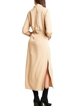 Vestido Vila Viamona Camel Mujer