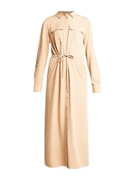 Vestido Vila Viamona Camel Mujer