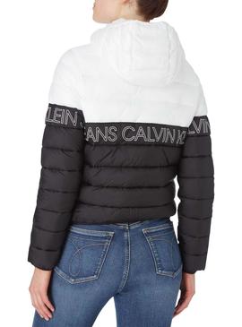 Cazadora Calvin Klein Outline Blanco y Negro Mujer