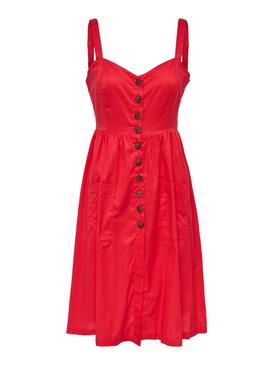 Vestido Only Frida Rojo Mujer